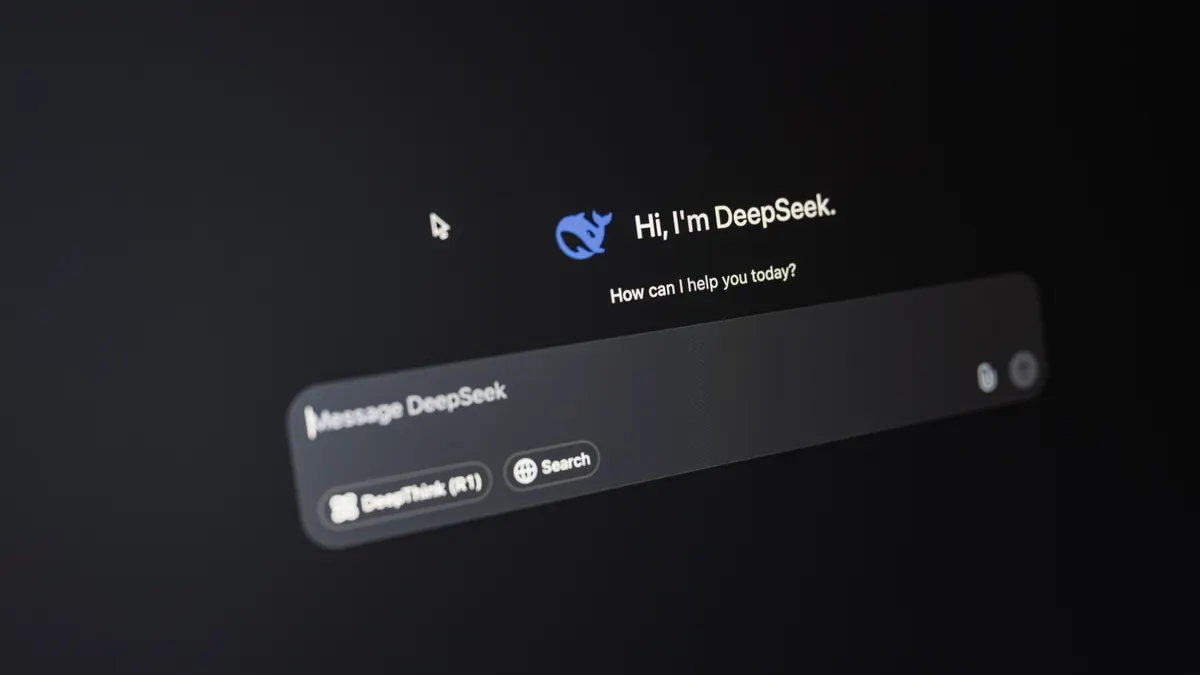 How to Track Featured Snippets, AI Overviews, and SERP Features in Rank Reports — DeepSeek AI Chat Interface on Dark Scr